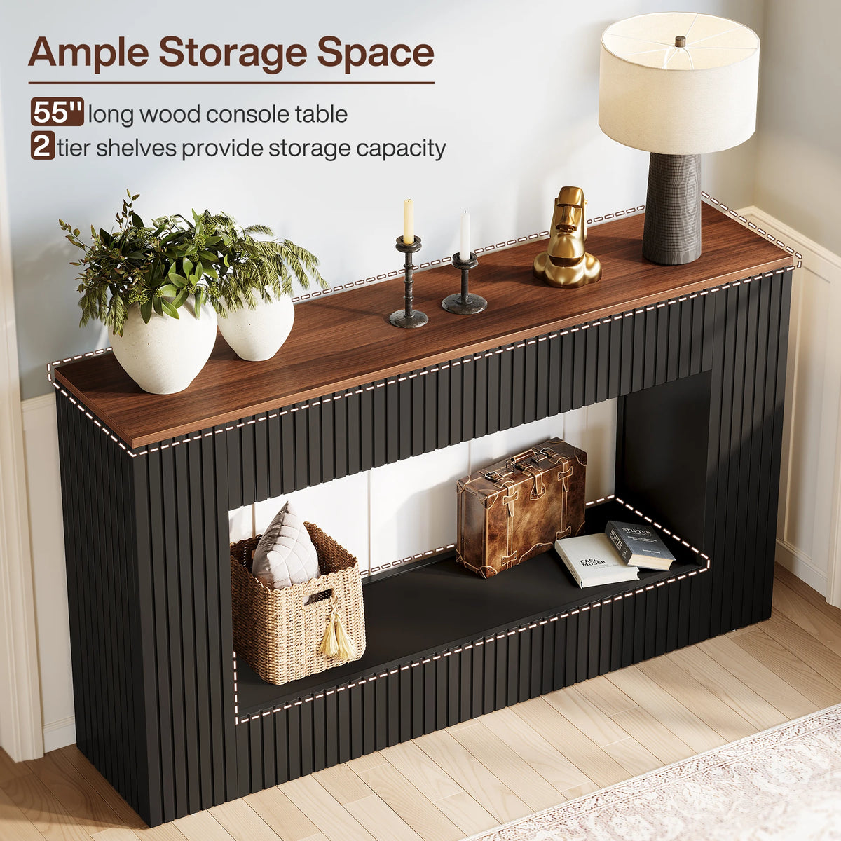 Tribesigns Console Table With Storage For Entryway And Living Room