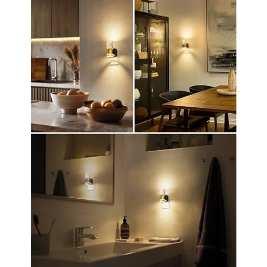 Night Light, Dimmable Night Lights Plug into Wall, Acrylic Nightlight with 0-00 LM Adjustable Brightness, 3000K Plug in Night L