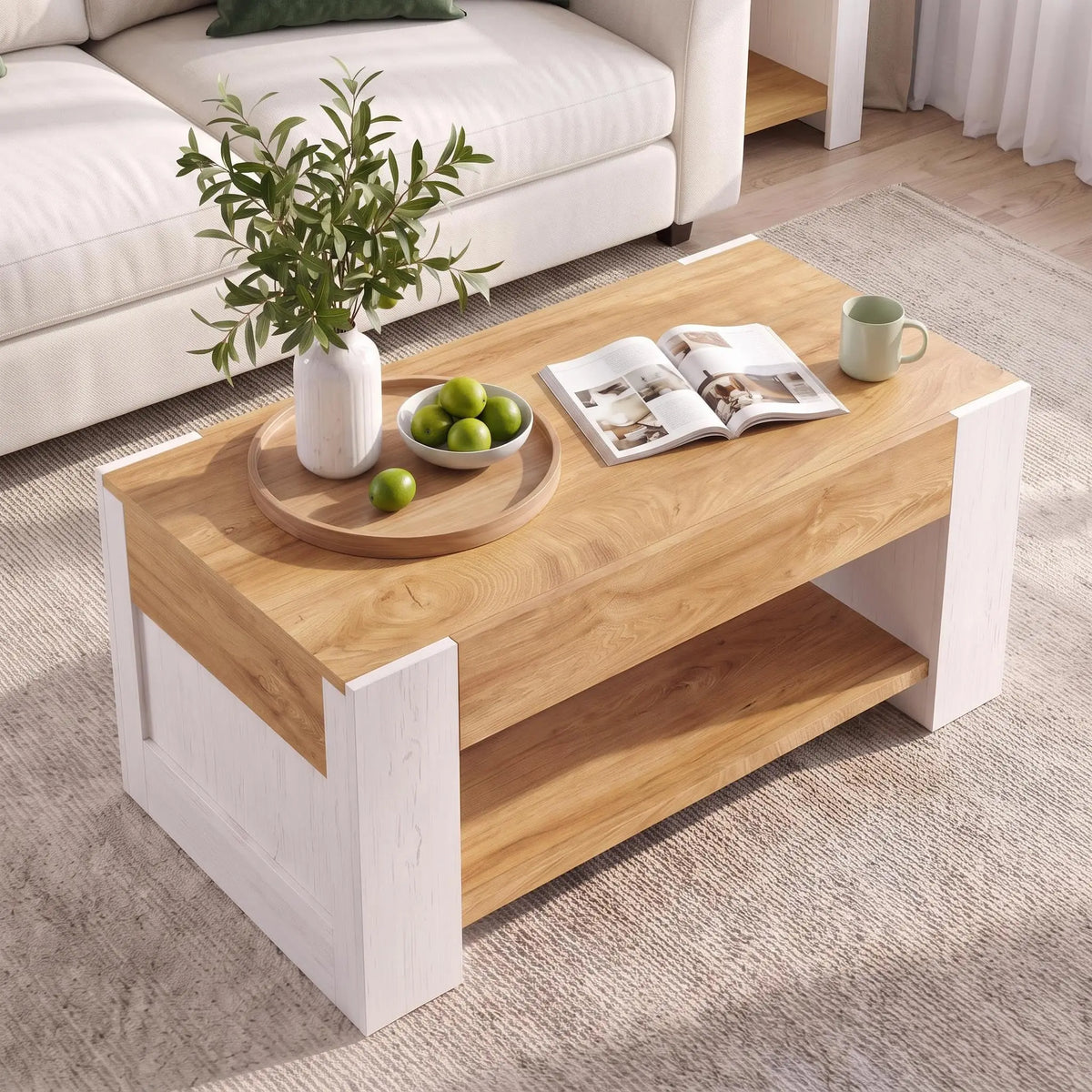 EliteZ Coffee Table With Hidden Storage Drawer For Living Room