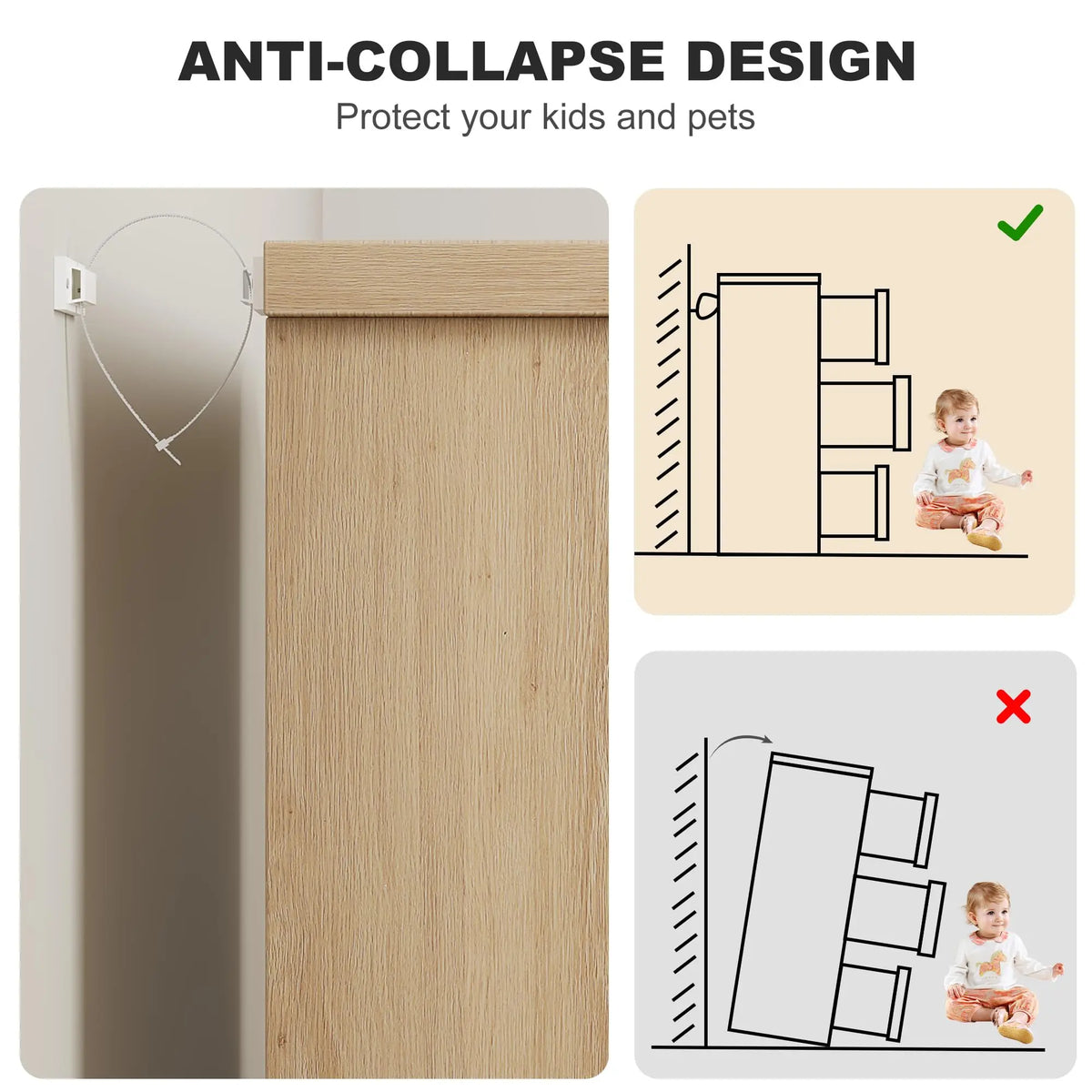 Modern Wooden Dresser With Six Drawers And Recessed Handles