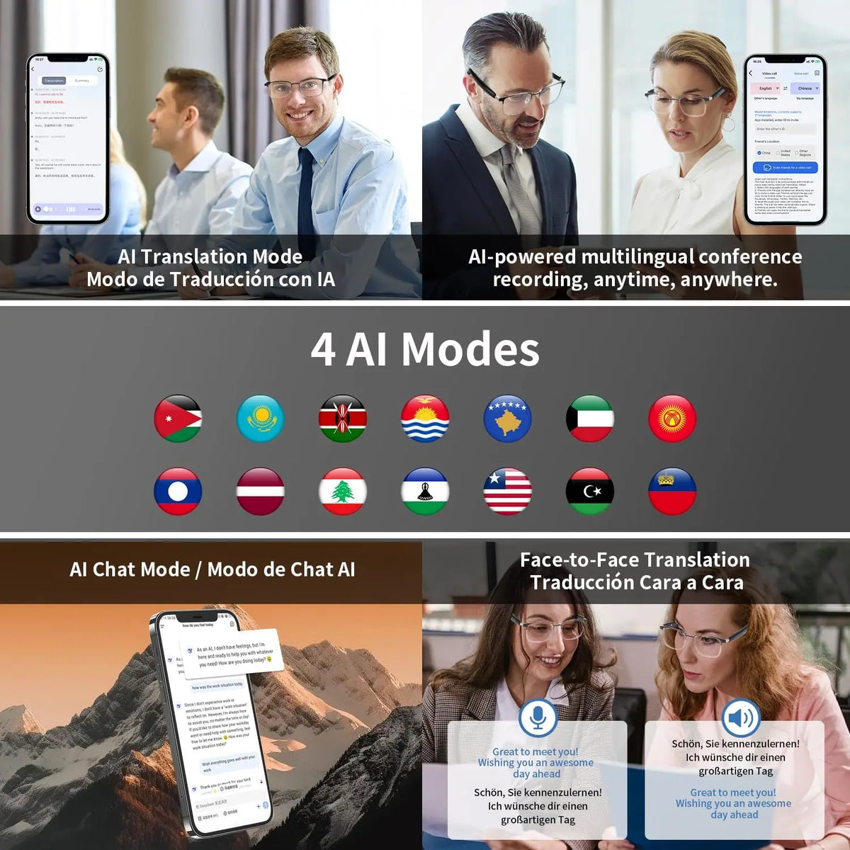 Giinova Smart Glasses With Translation App And Voice Calls