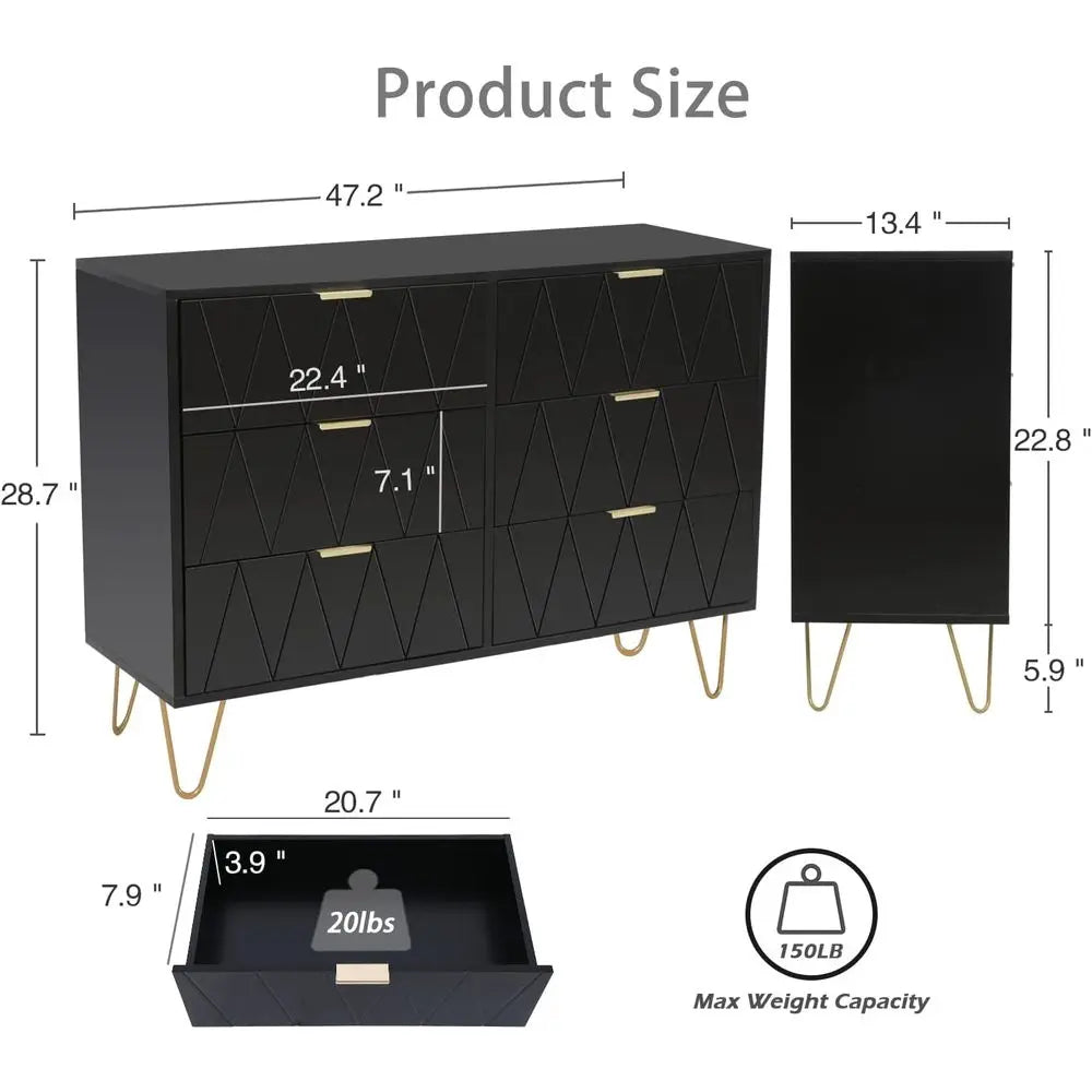 Three Piece Bedroom Furniture Set With Dresser And Nightstands