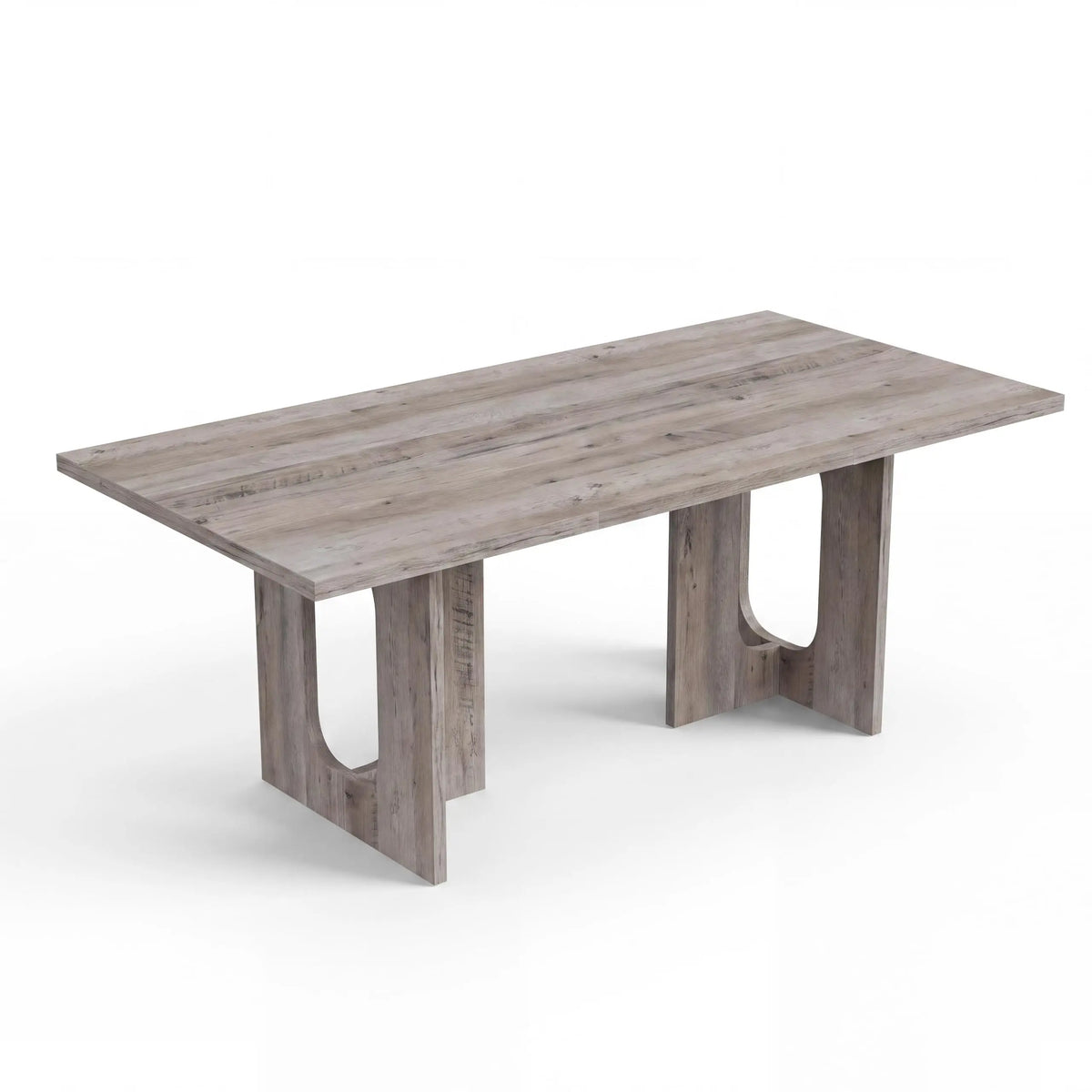 HiMISS Modern Dining Table With Wood Top And T-Shaped Base
