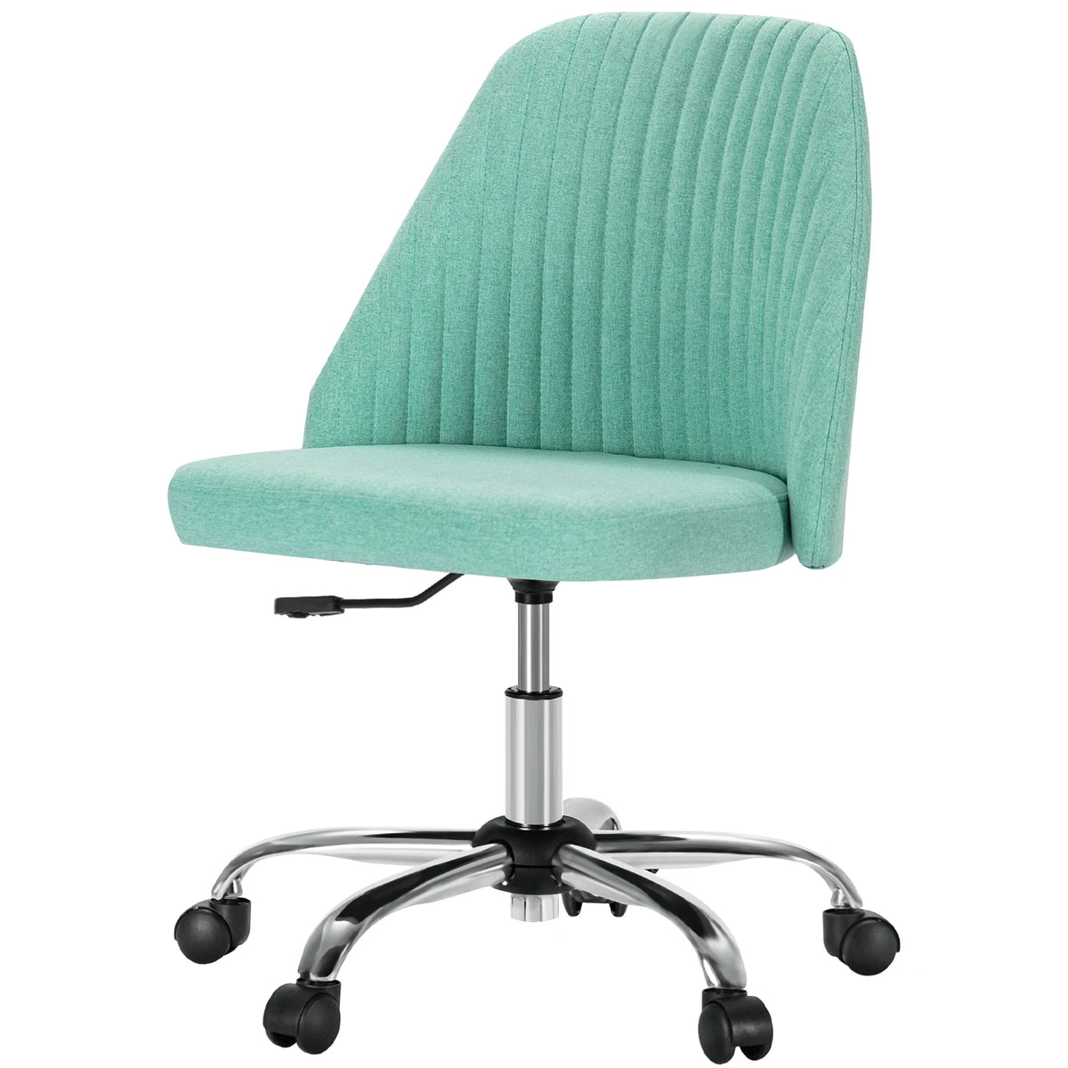 MCQ Armless Ergonomic Fabric Office Chair with 360° Swivel Rolling Adjustable Height Gaming Racing Chair For Home Office