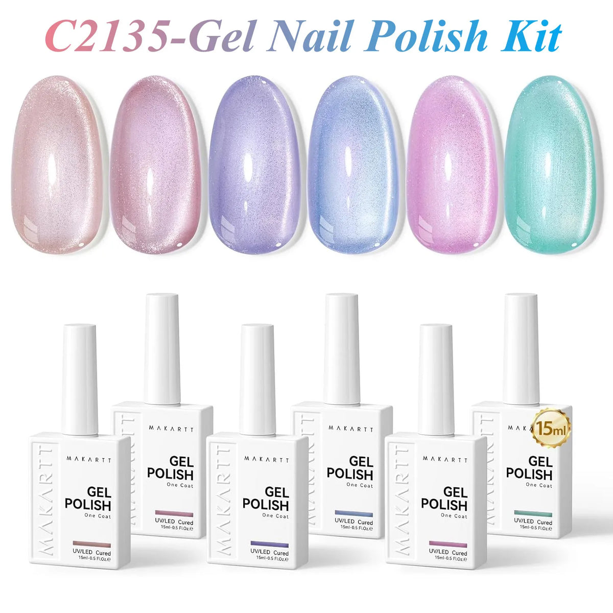 Makartt Fall Cat Eye Gel Polish Set HEMA Free Durable Longwearing