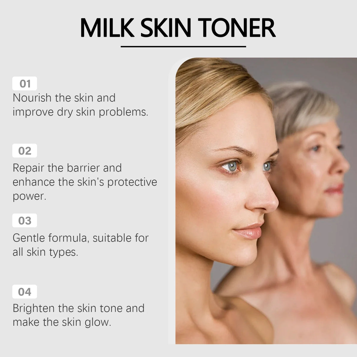 120ml Milk Glow Toner Deeply Hydration Brightening Skin Relieve Dryness Reduces Wrinkles Soothing Refreshing Nicotinamide Toner