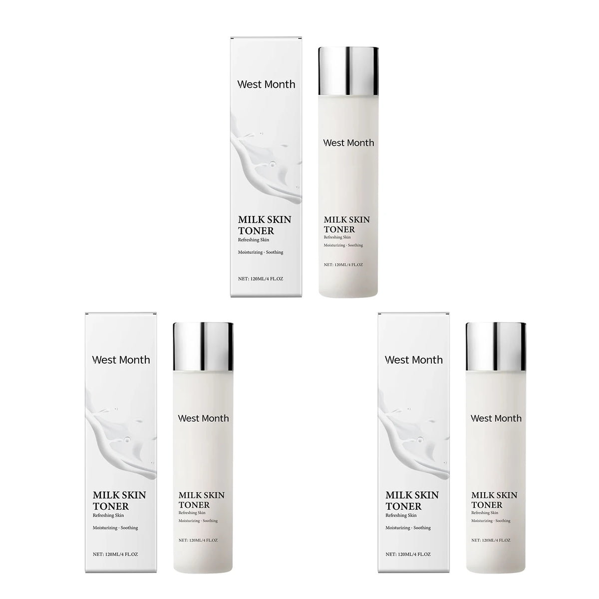 120ml Milk Glow Toner Deeply Hydration Brightening Skin Relieve Dryness Reduces Wrinkles Soothing Refreshing Nicotinamide Toner