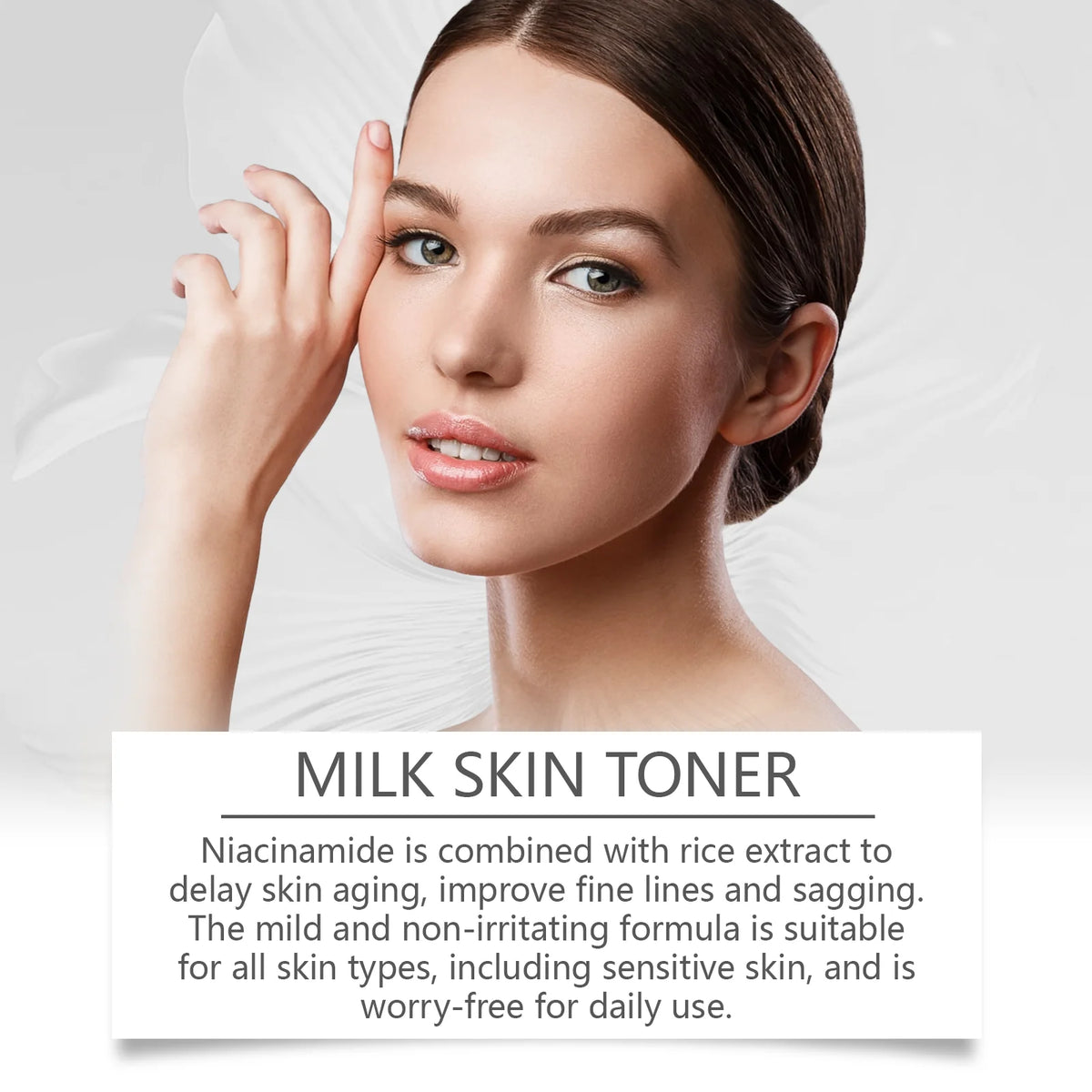 120ml Milk Glow Toner Deeply Hydration Brightening Skin Relieve Dryness Reduces Wrinkles Soothing Refreshing Nicotinamide Toner