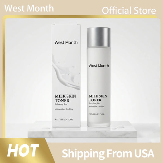 120ml Milk Glow Toner Deeply Hydration Brightening Skin Relieve Dryness Reduces Wrinkles Soothing Refreshing Nicotinamide Toner