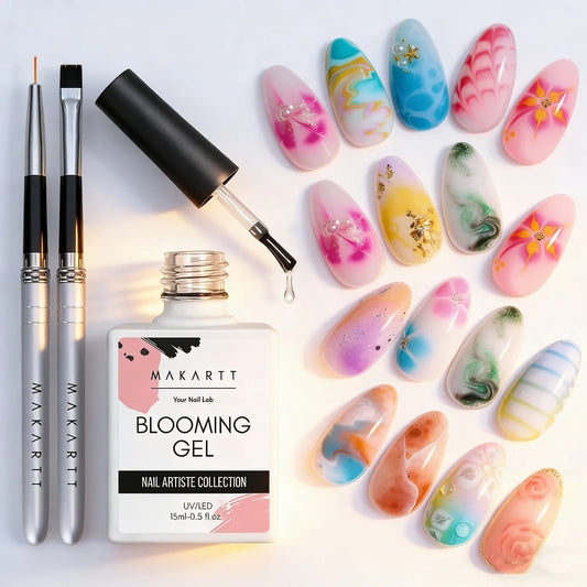 Makartt Blooming Gel Polish Clear UV Soak Off With Brush