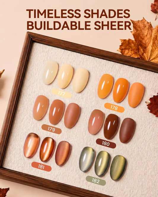 Makartt Fall Cat Eye Gel Polish Set HEMA Free Durable Longwearing