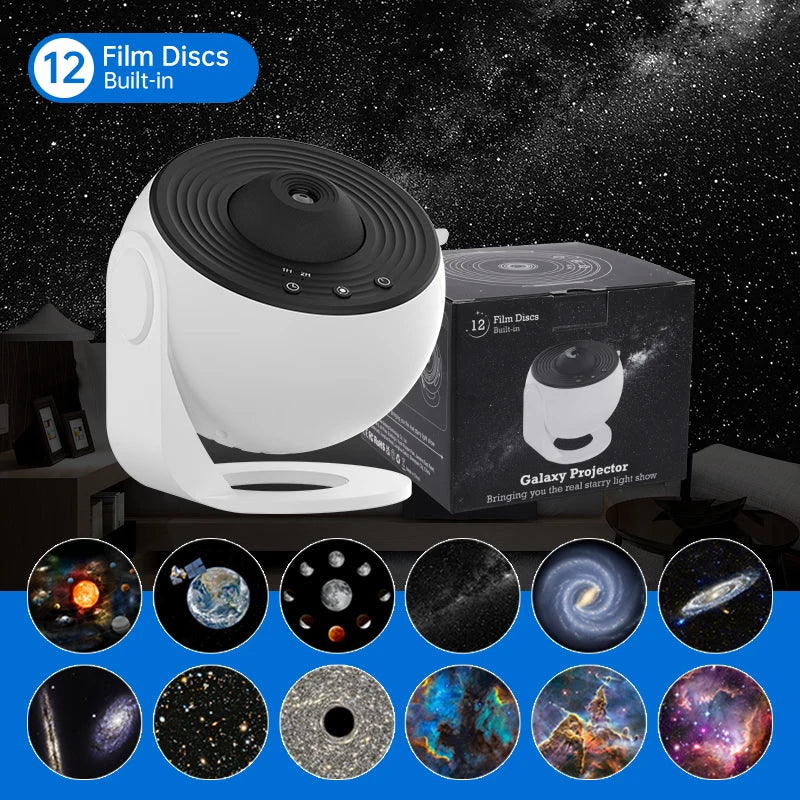 AUSYLE Night Light Galaxy Projector 360 Degree Starry Sky Lamp