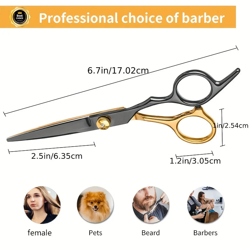 Professional Stainless Steel Hair Cutting Scissors Kit With Thinning Shears