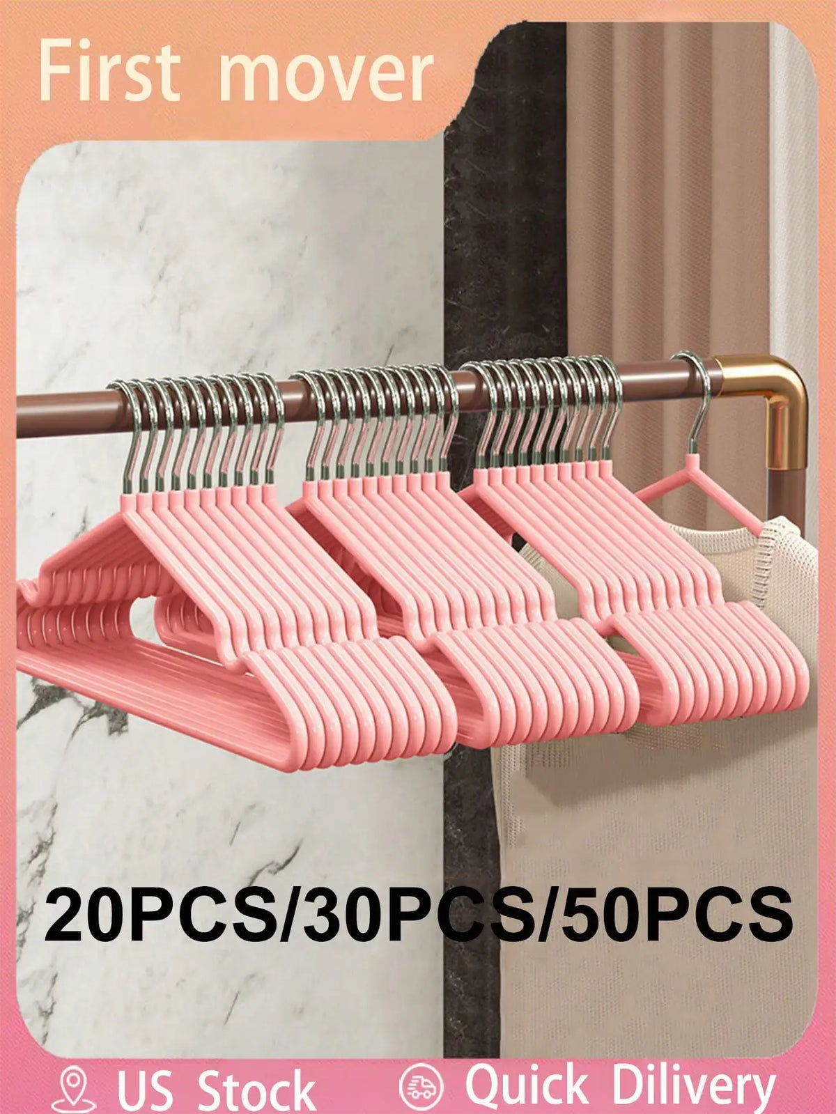 Stainless Steel Dip Coated Hangers With Shoulder Grooves