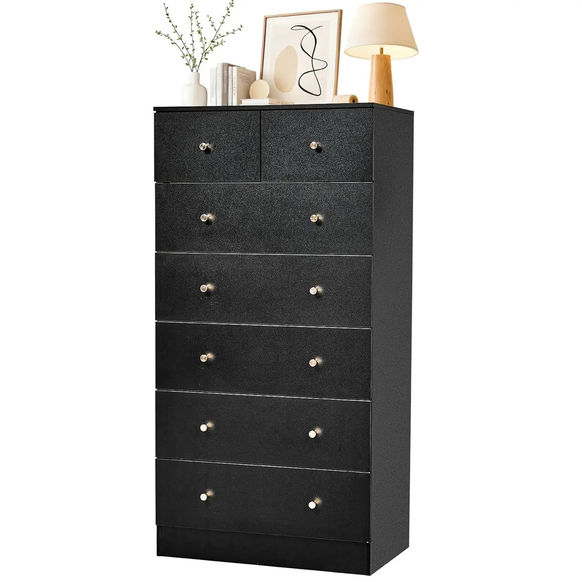 Modern Wood Dresser With AntiTipping Design And Handles
