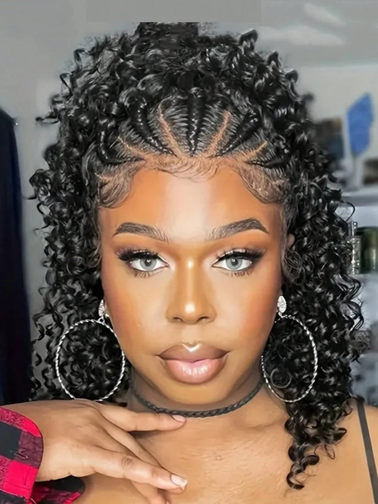 OKVOKV Brazilian Virgin Hair Kinky Curly HD Lace Front Wig