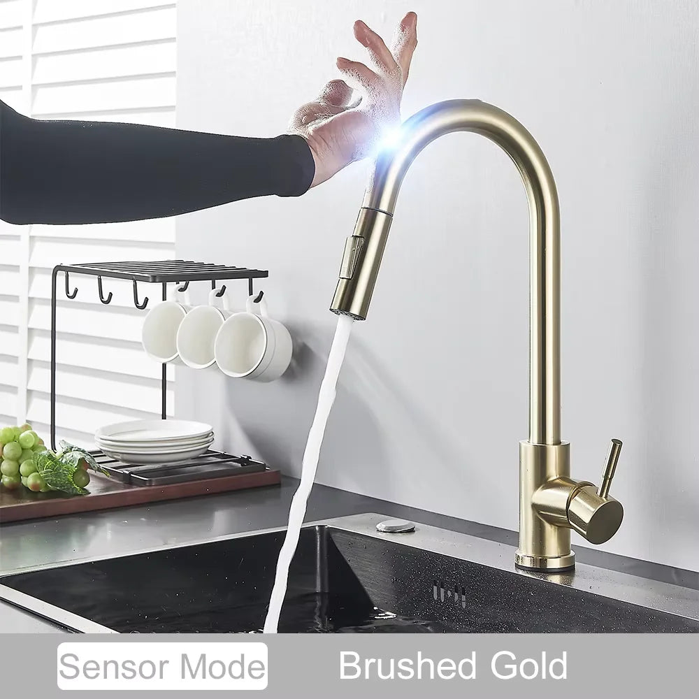 Fmhjfisd Touch Control Pull Out Hot And Cold Kitchen Faucet