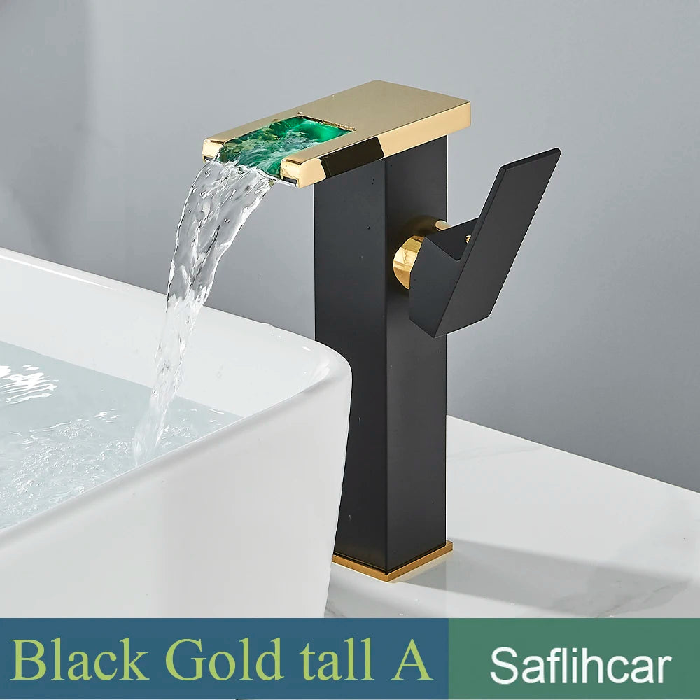 SAFLIHCAR LED Single Handle Hot And Cold Basin Faucet
