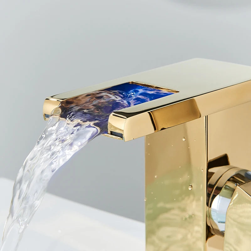 SAFLIHCAR LED Single Handle Hot And Cold Basin Faucet