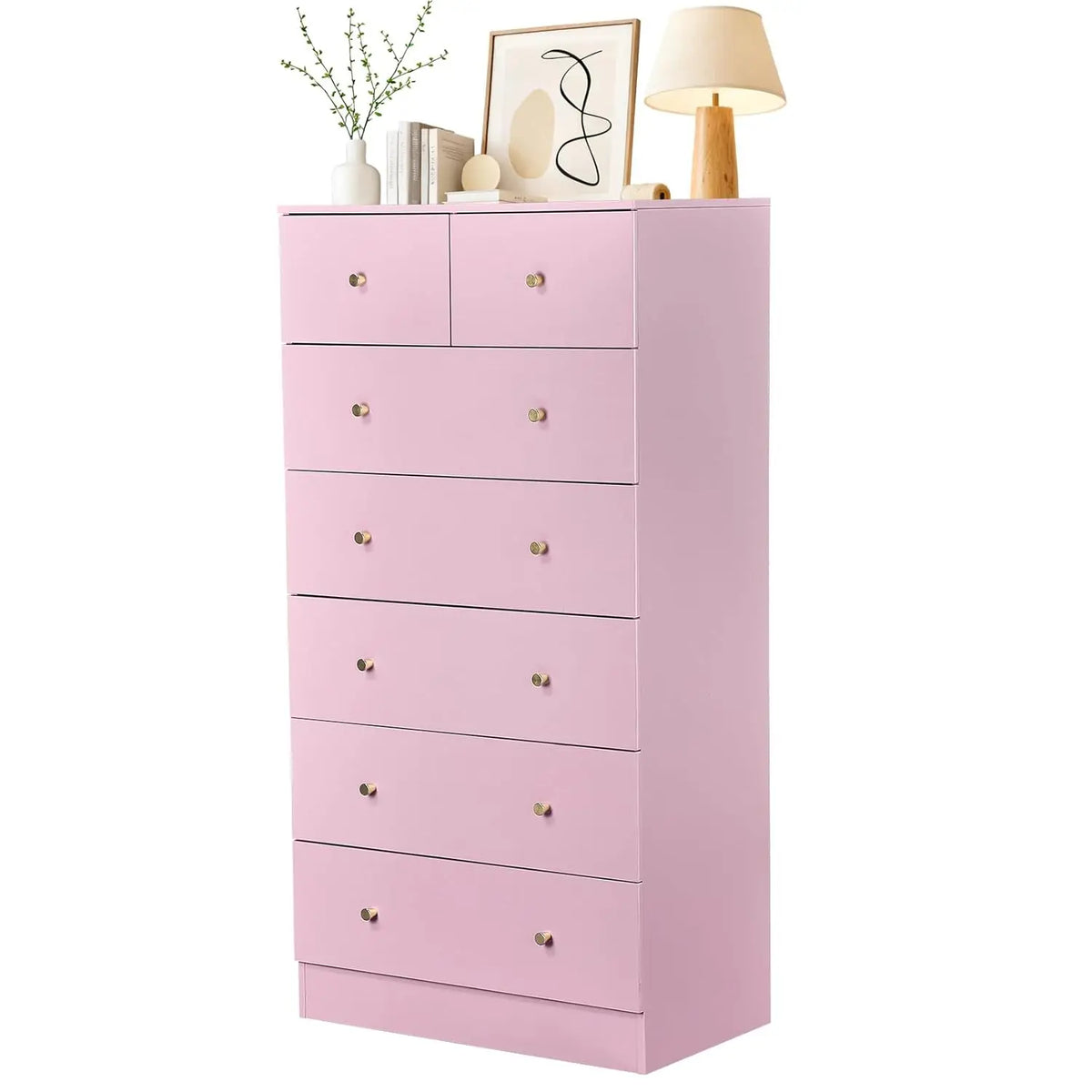 Modern Wood Dresser With AntiTipping Design And Handles