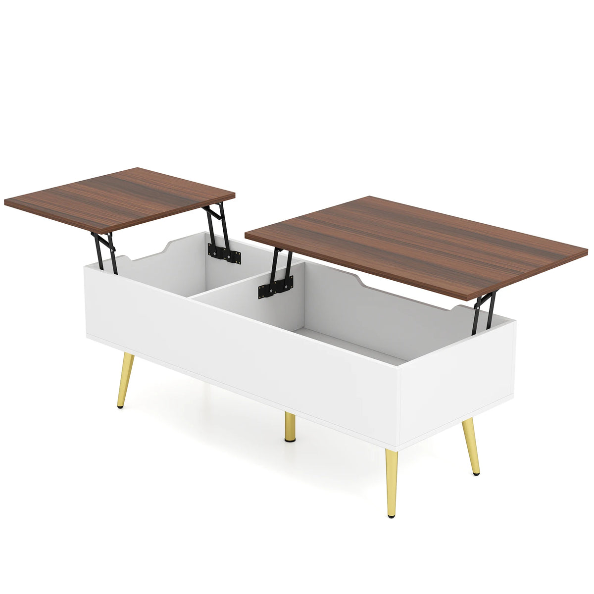 HOMASIS Lift Top Coffee Table With Split Top And Hidden Compartments