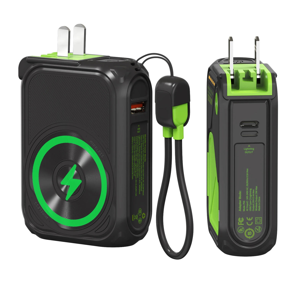 PRUNUS 22.5W Magnetic Wireless Power Bank 10000mAh USB Type C