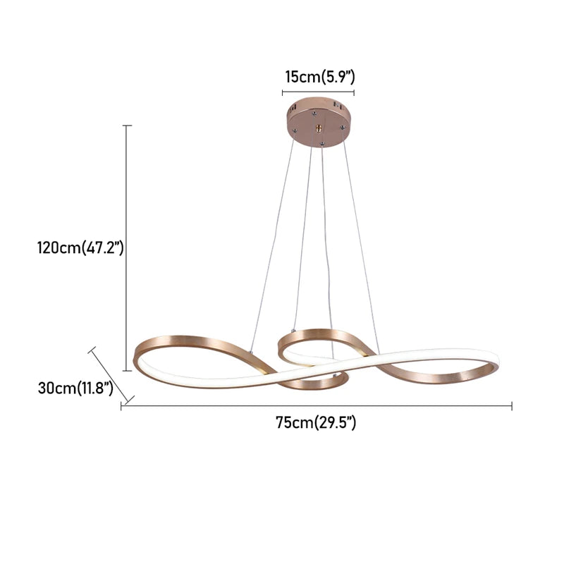 GreeLustr Modern Dimmable Acrylic Pendant LED Chandelier For Living Room