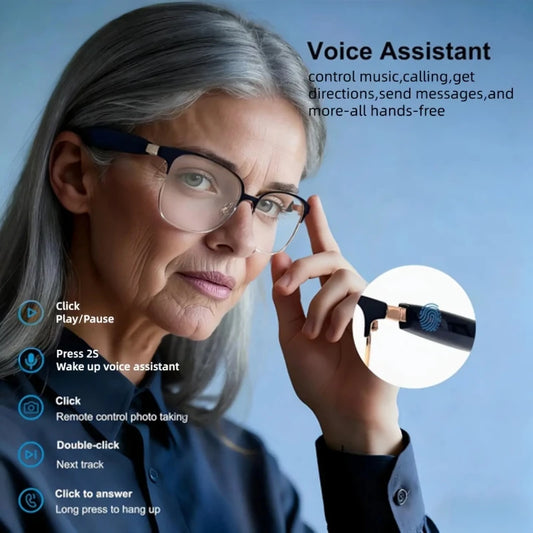 VUB Bluetooth Audio Reading Glasses For Blue Light Blocking