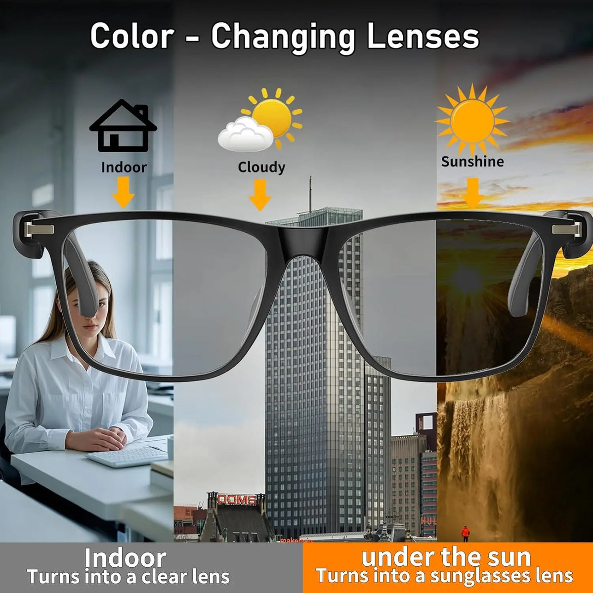 Giinova Ai Real Time Translator Smart Glasses With Photochromic Lenses