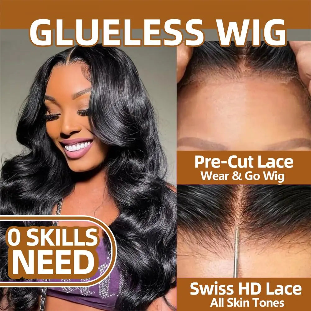 5x5 Hd Transparent Lace Frontal Glueless Preplucked 30 Inch Body Wave Wigs Human Hair 4x4 Lace Front Wig Ready to Wear for Women