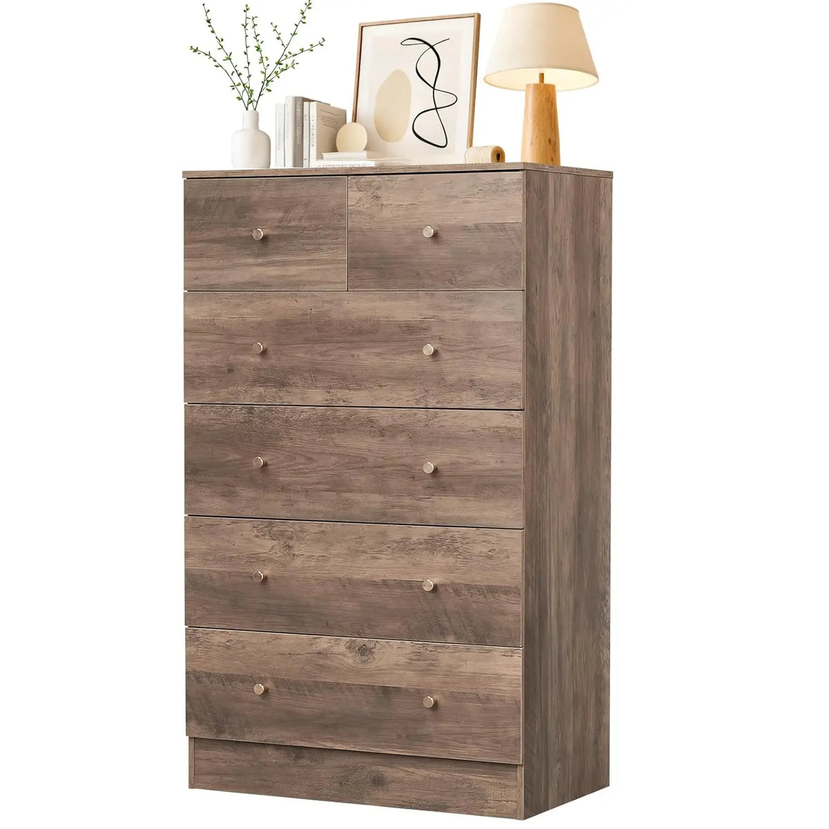 Modern Wood Dresser With AntiTipping Design And Handles