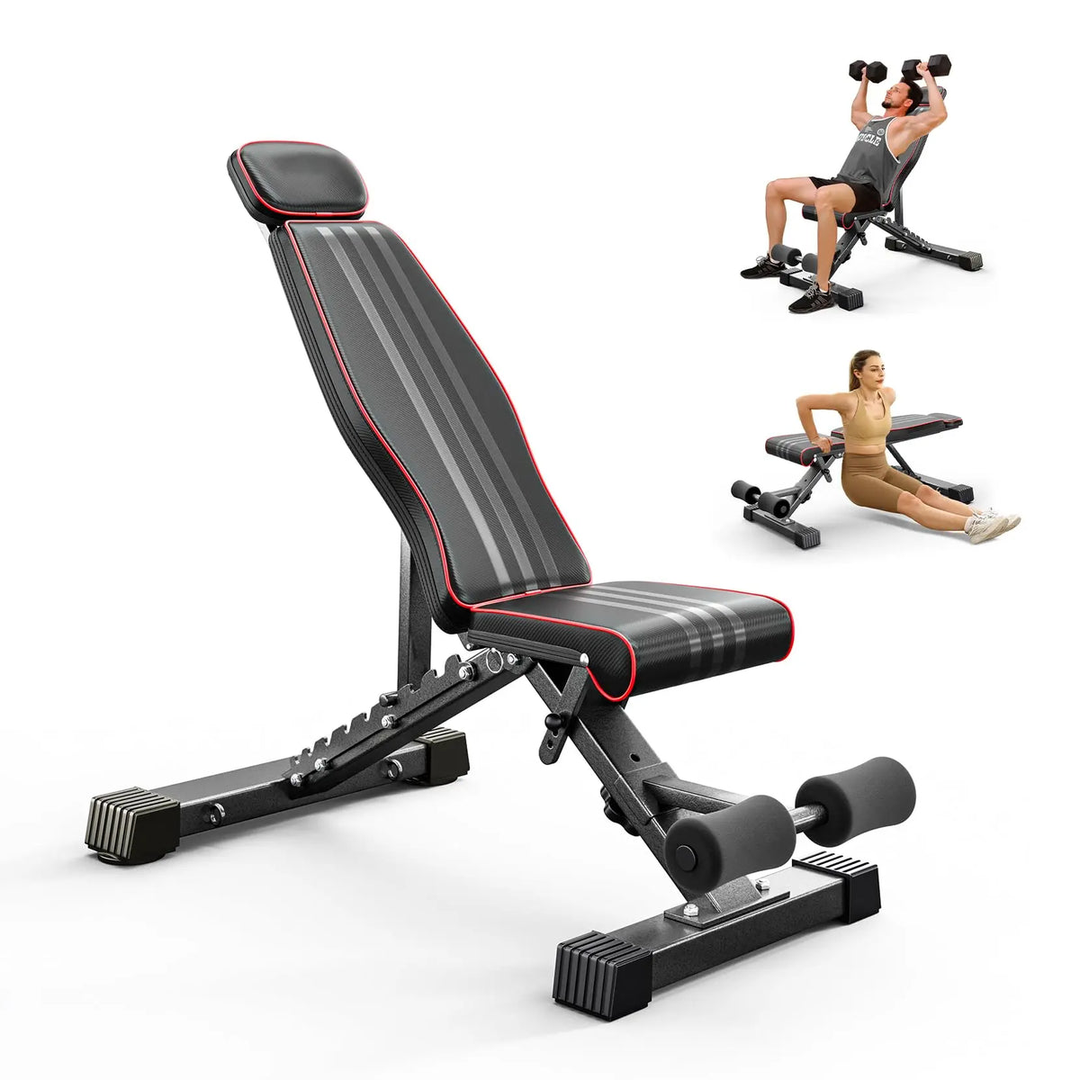 Adjustable Foldable Weight Bench 660LBS Home Gym Workout Bench Lifting Sit-up Exercise for Bench Press