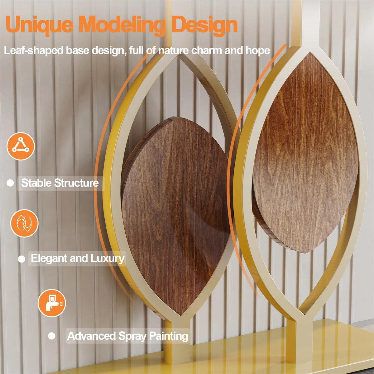 Modern Metal Console Table for Entryway Office and Coffee Bar