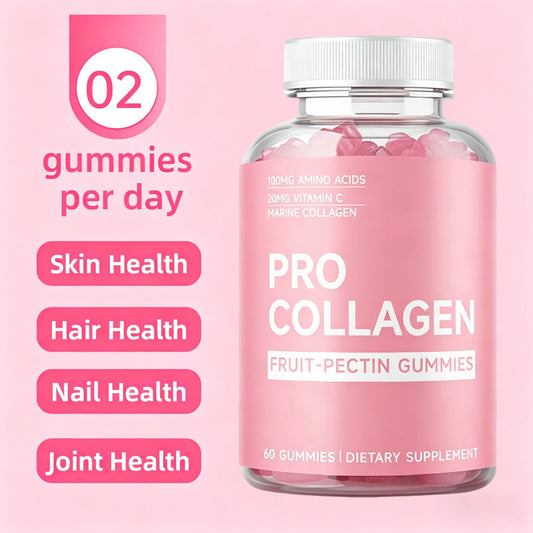 Biotin Gummies For Hair Skin Nails Support Collagen Boost