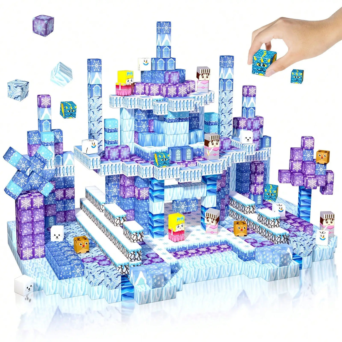 Magnetic Blocks Set Castle Build STEM Toy For Kids