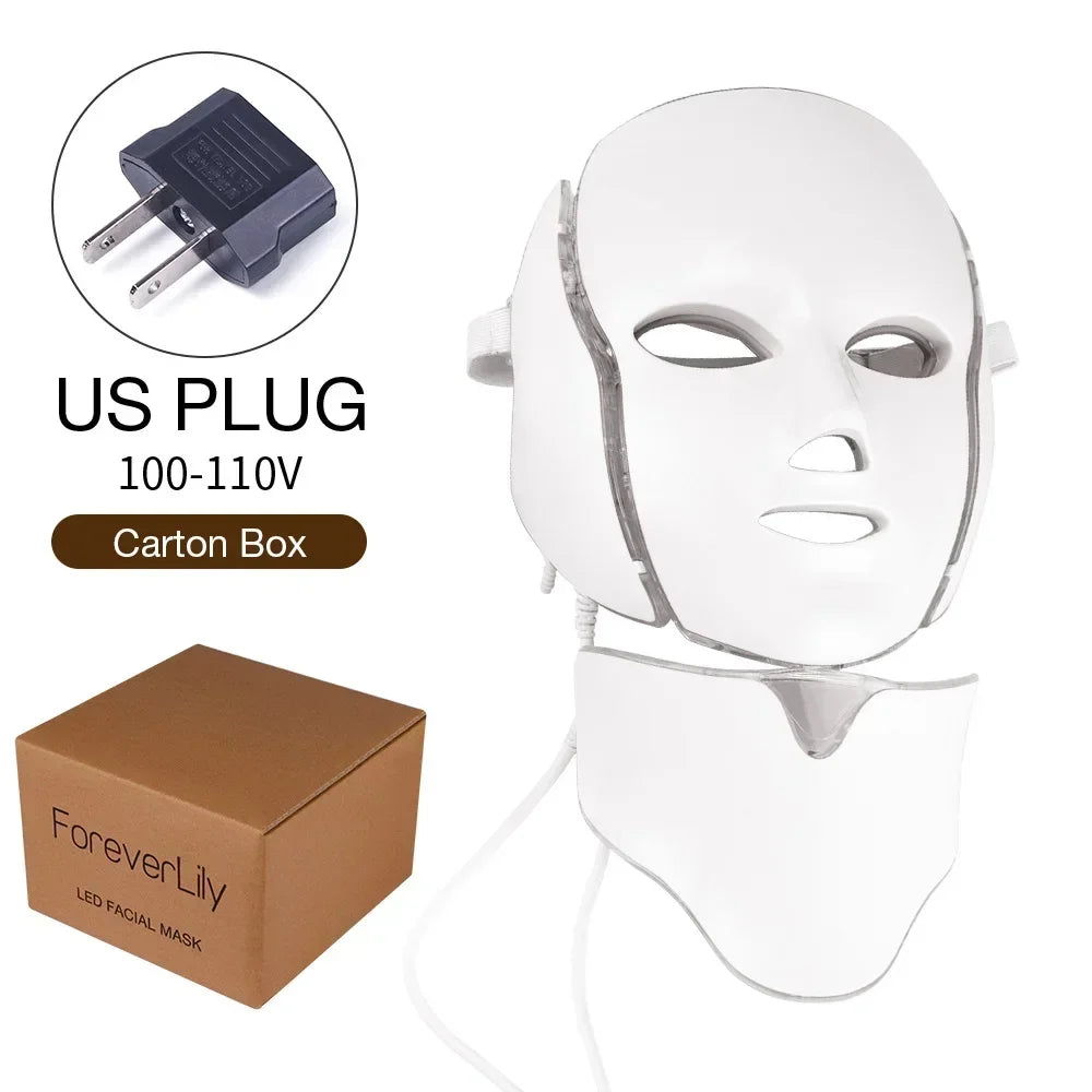 Iebilif LED Face Neck Beauty Mask For Light Therapy Anti Aging