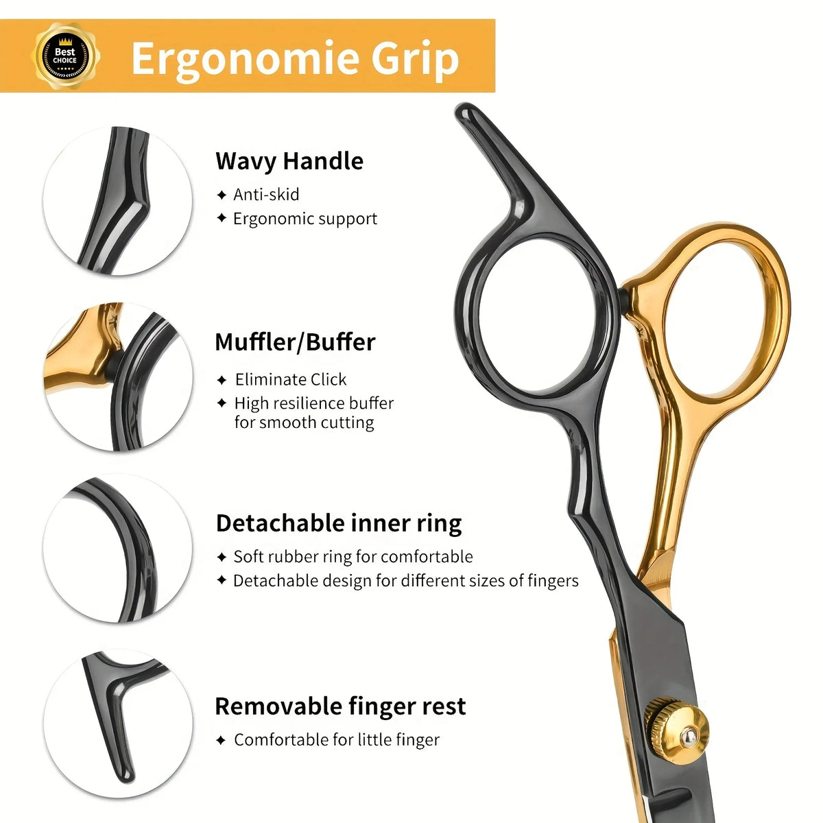 Professional Stainless Steel Hair Cutting Scissors Set Hairdressing Kit Cutting Thinning Shears Straight Razor Hair Combs Hair Clips Brush Storage Case Home Barbershop DIY Haircut Tools Perfect Gift for Dad Husband Boyfriend