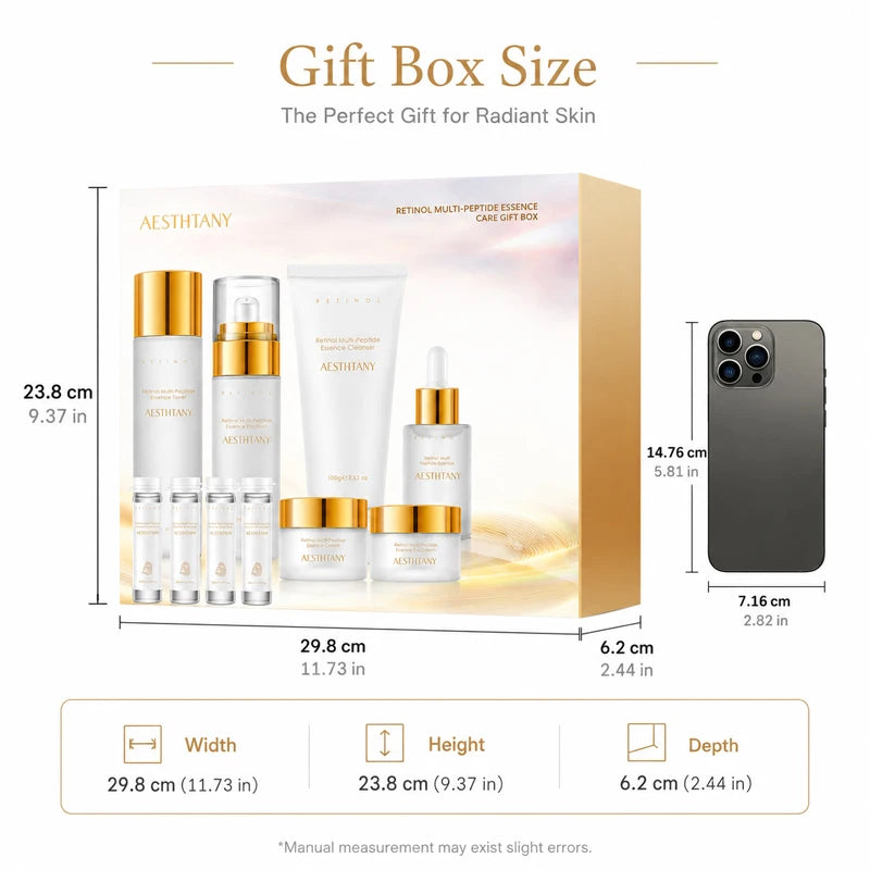 Retinol Multi Peptide Skincare Set For Hydrating Face Care Routine