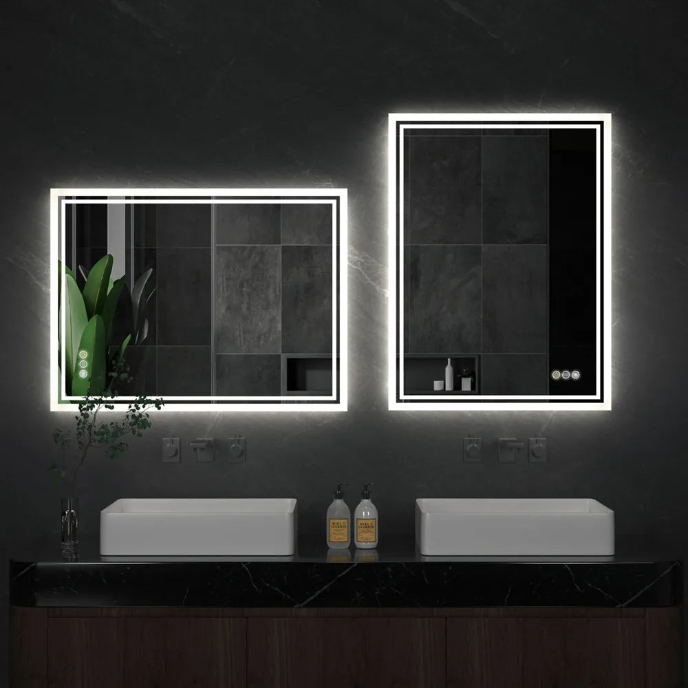 LUVODI Illuminate LED Backlit Frameless Dimmable Bathroom Mirror With Anti Fog