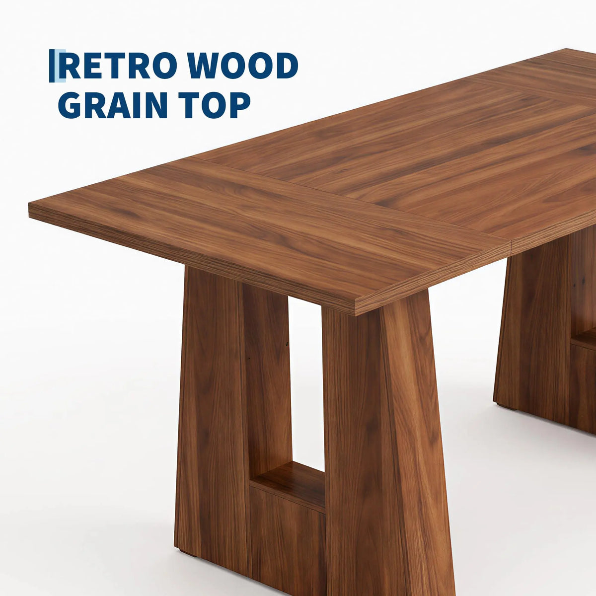 Modern Wooden Dining Table With Heavy Duty Legs For Home