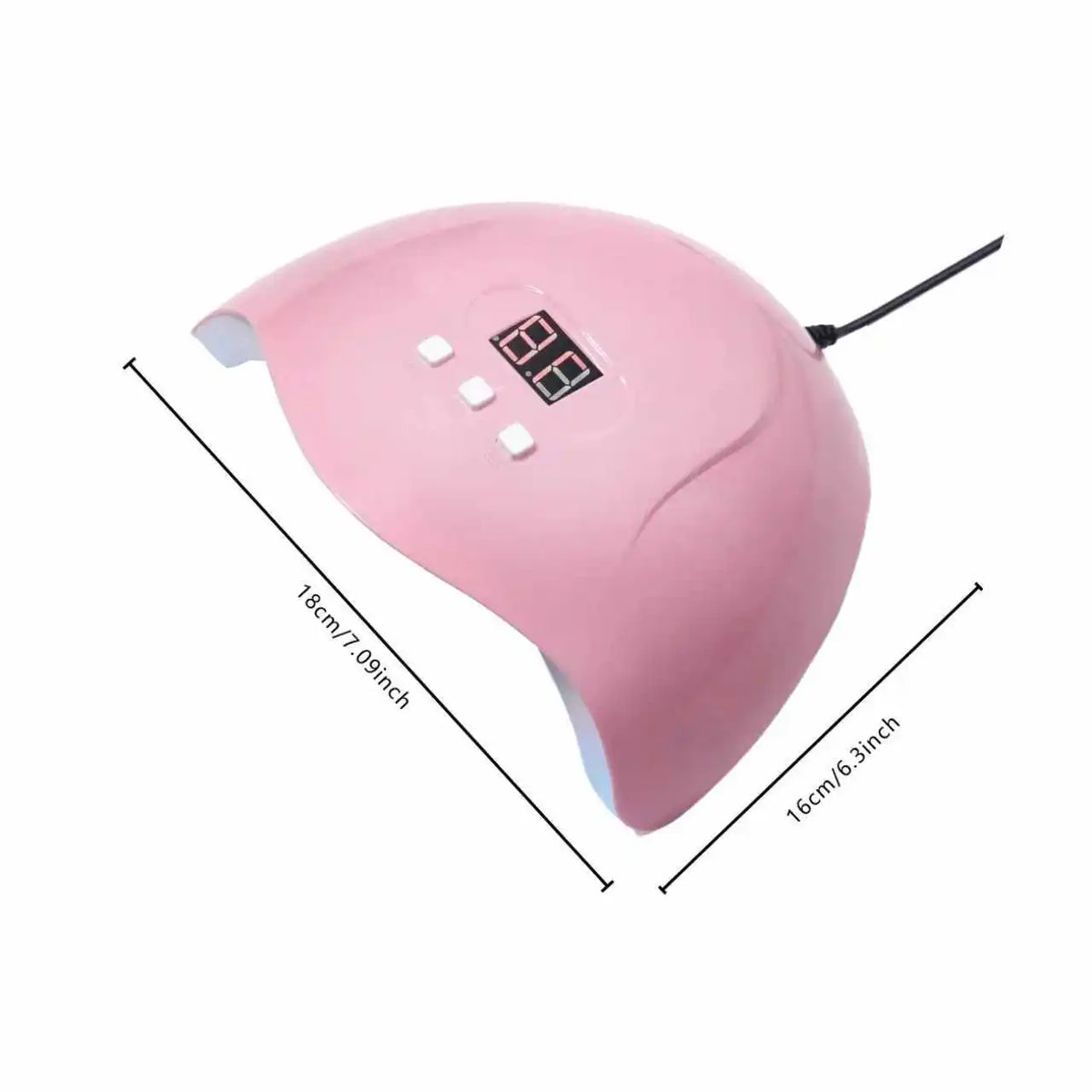 Nail Care Tool Set, Featuring a UV Nail Lamp, Nail Polisher, Cuticle Pusher and Remover, Toe Nail Separator, Nail File, and Nail Brush. Suitable for Professional Nail Salons or Home Nail Care. Perfect Holiday Gift.