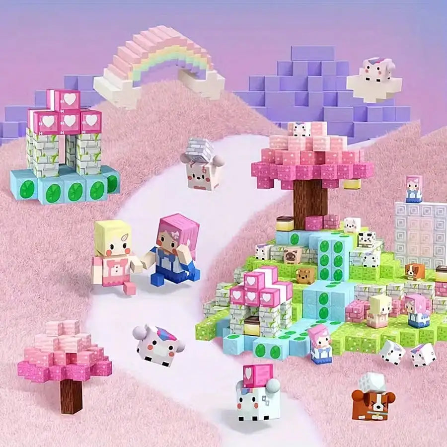 Magnetic Building Tiles Princess Castle Set STEM Educational Toys