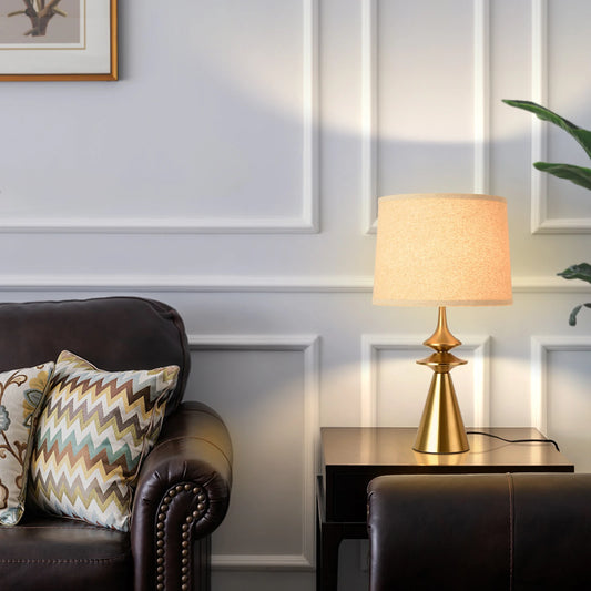 Modern Table Lamp Iron Base For Living Room And Bedroom