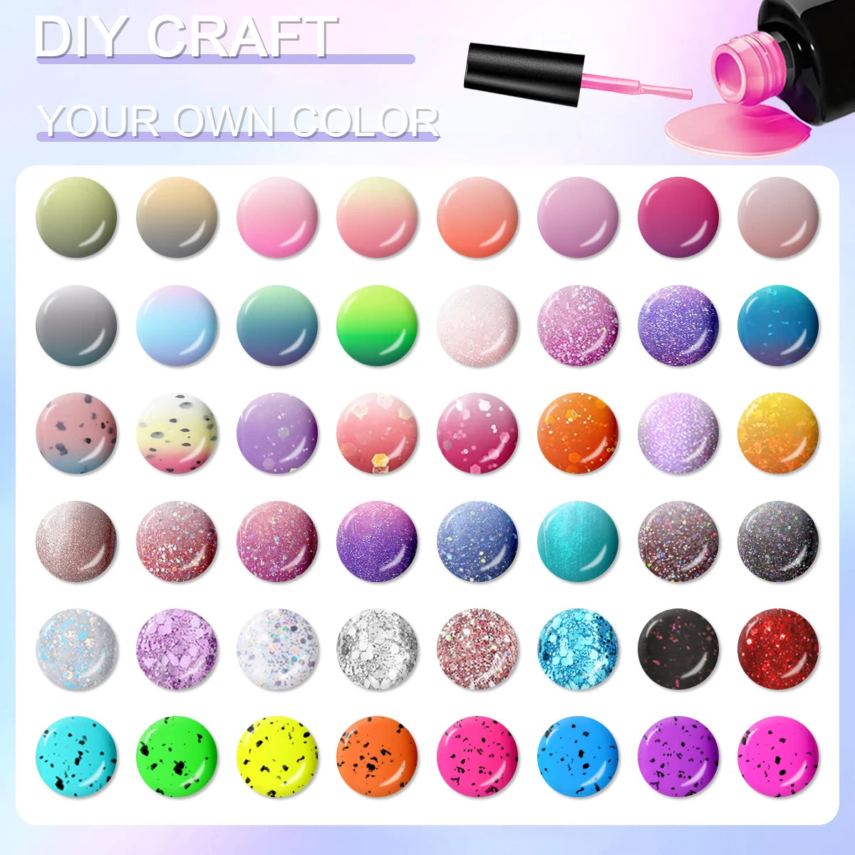 Thermal Gel Nail Polish Set Temperature Responsive UV LED Kit