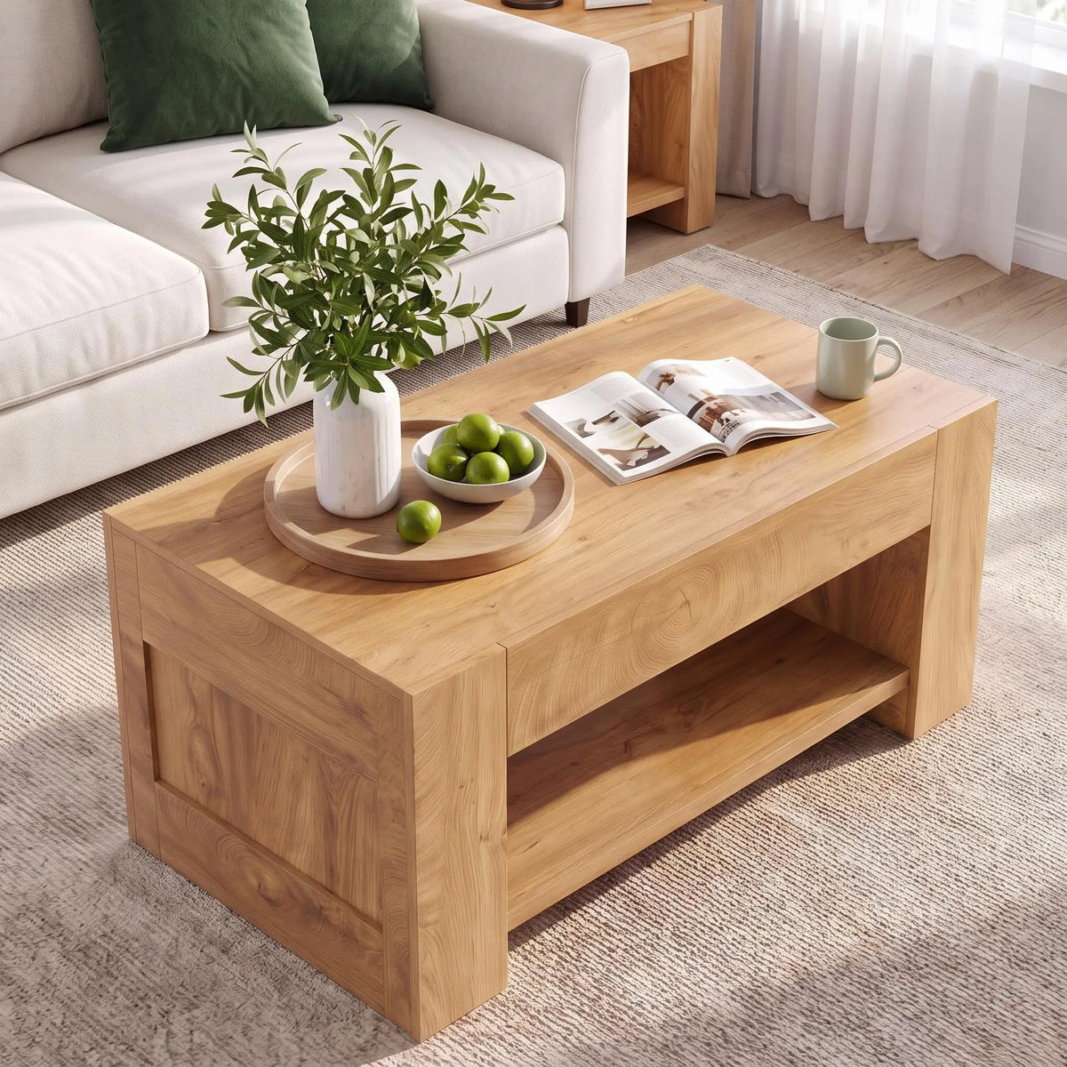 EliteZ Coffee Table With Hidden Storage Drawer For Living Room