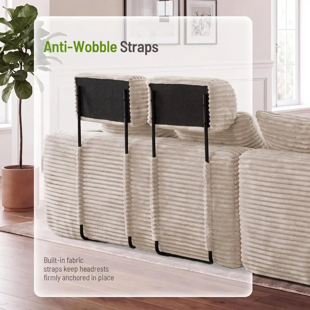 Modern XMSJ Boneless L Shaped Sofa With High Back Support