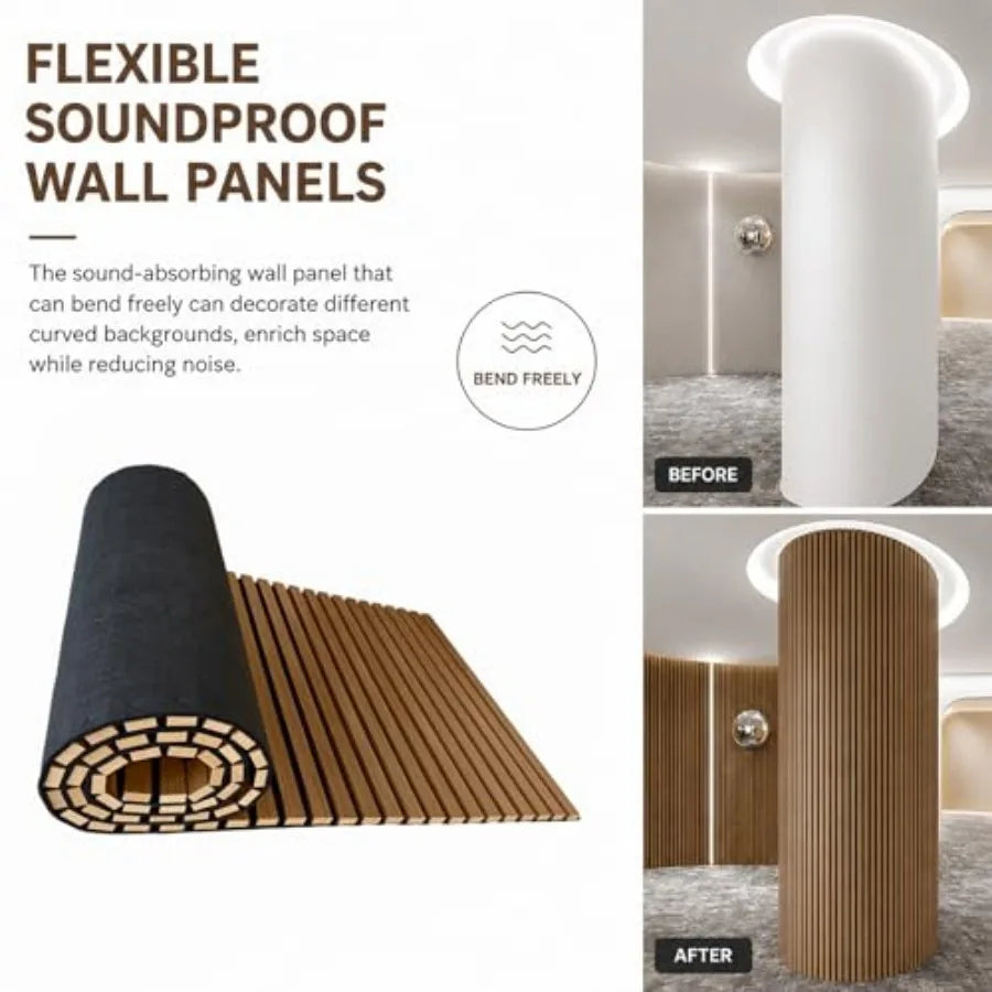 Acoustic Wood Wall Panels 3D Slat Walls For Interior