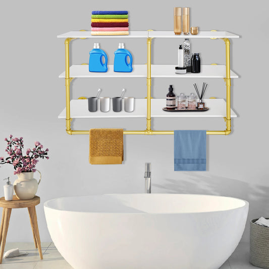Bymaocar Three Tier Wall Mount Clothes Rack With 100 Lb Load Capacity