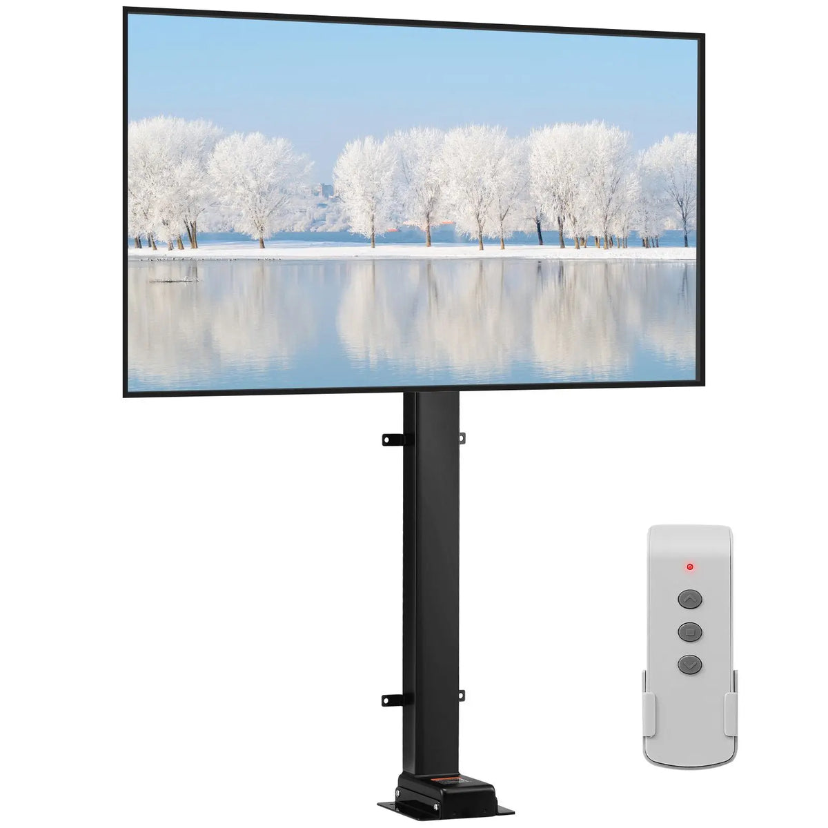 Motorized TV Lift Stroke Length 35 Inches Motorized TV Mount Fit for 32-65 Inch TV Lift with Remote Control Height Adjustable 28.7-64.2 Inch,Load Capacity 154 Lbs