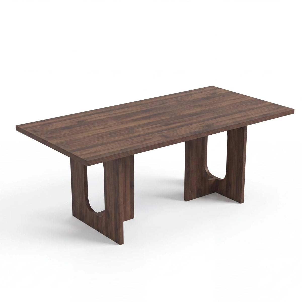 HiMISS Modern Dining Table With Wood Top And T-Shaped Base